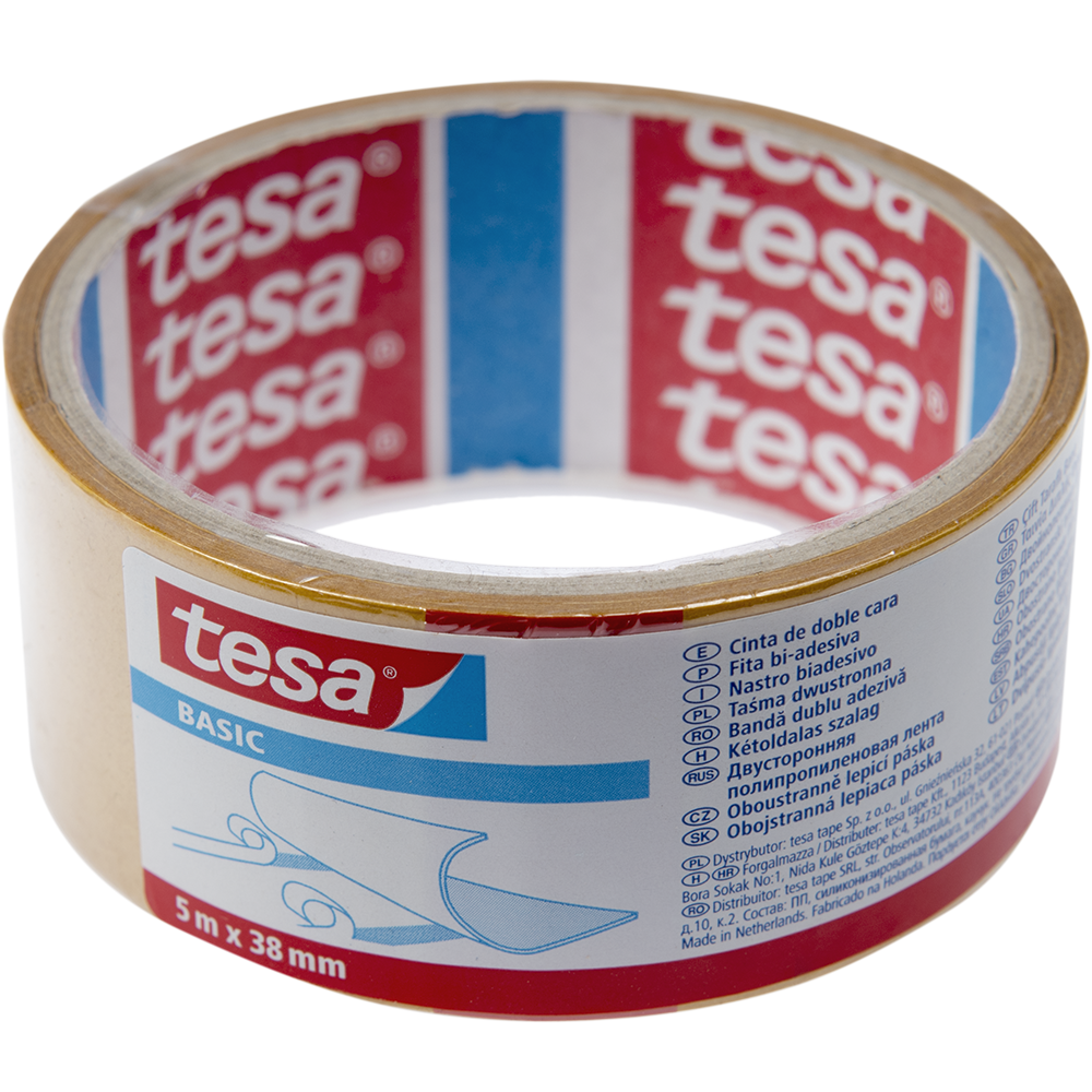 Oferte la  Banda dublu adeziva Tesa Basic 58584, transparenta, 38 mm, 5 m