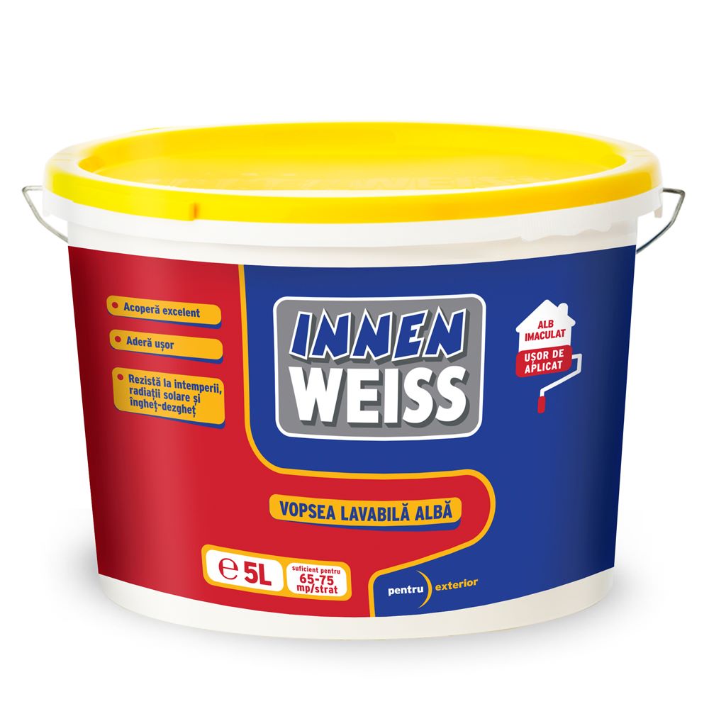 Oferte la Vopsea lavabila exterior Innenweiss, alb, 5 l