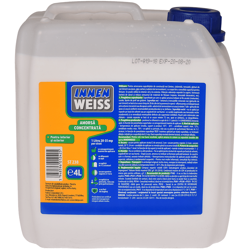 Oferte la Amorsa concentrata pentru perete Innenweiss, interior/exterior, 4 L