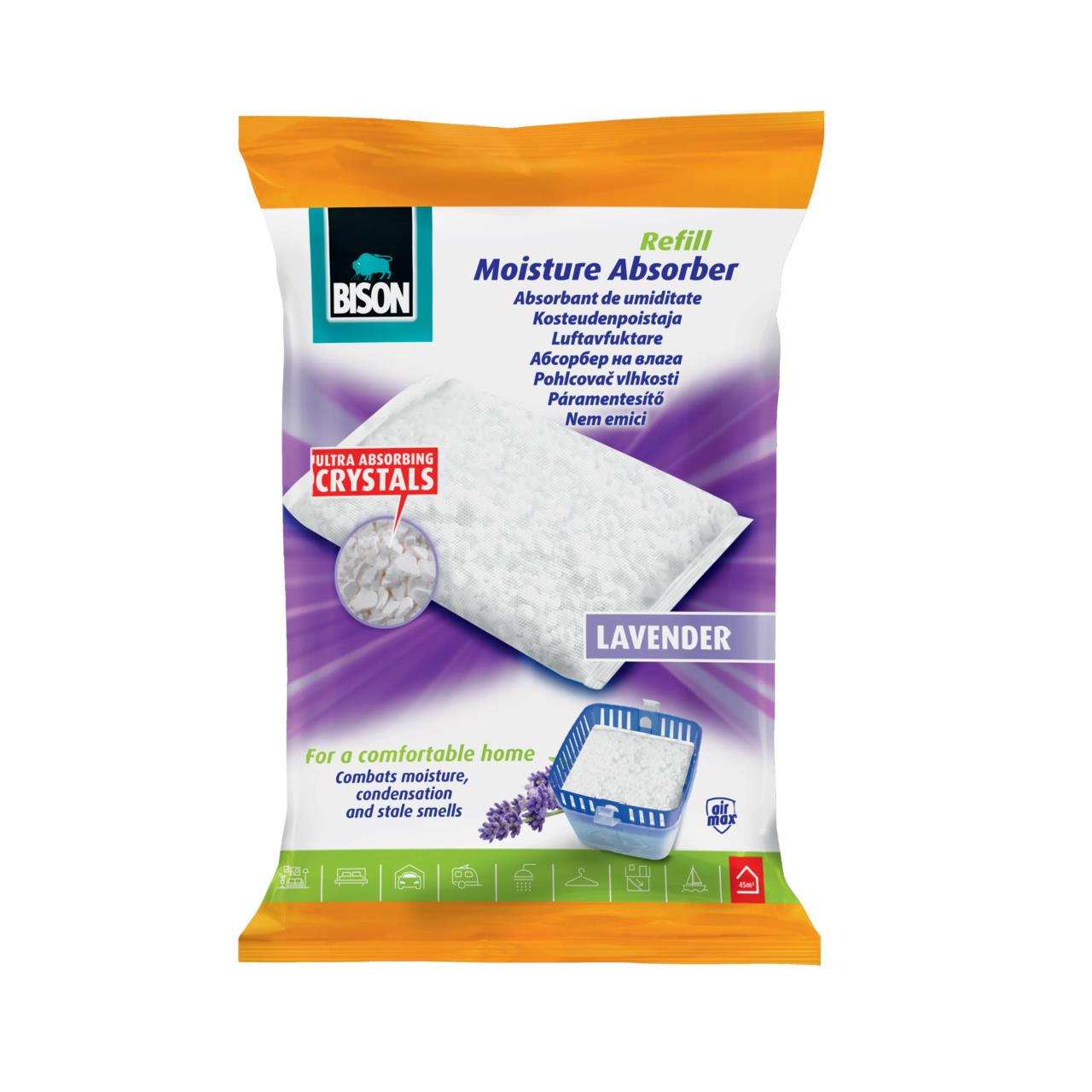 Oferte la Rezerva pentru absorbant de umiditate BISON Air Max, 450g, parfum lavanda