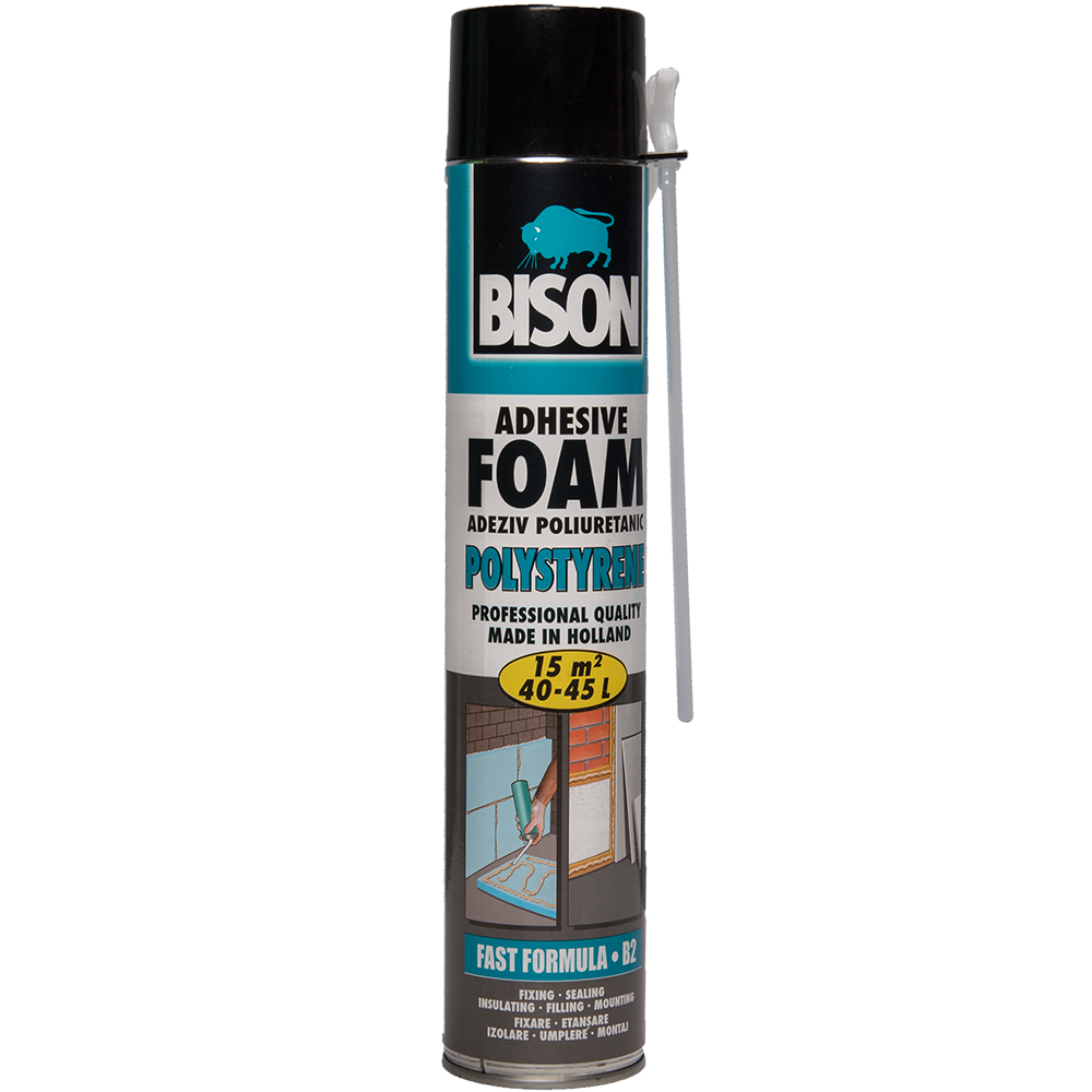 Oferte la Adeziv poliuretanic polistiren expandat Bison, aplicator integrat, interior/exterior, 750 ml