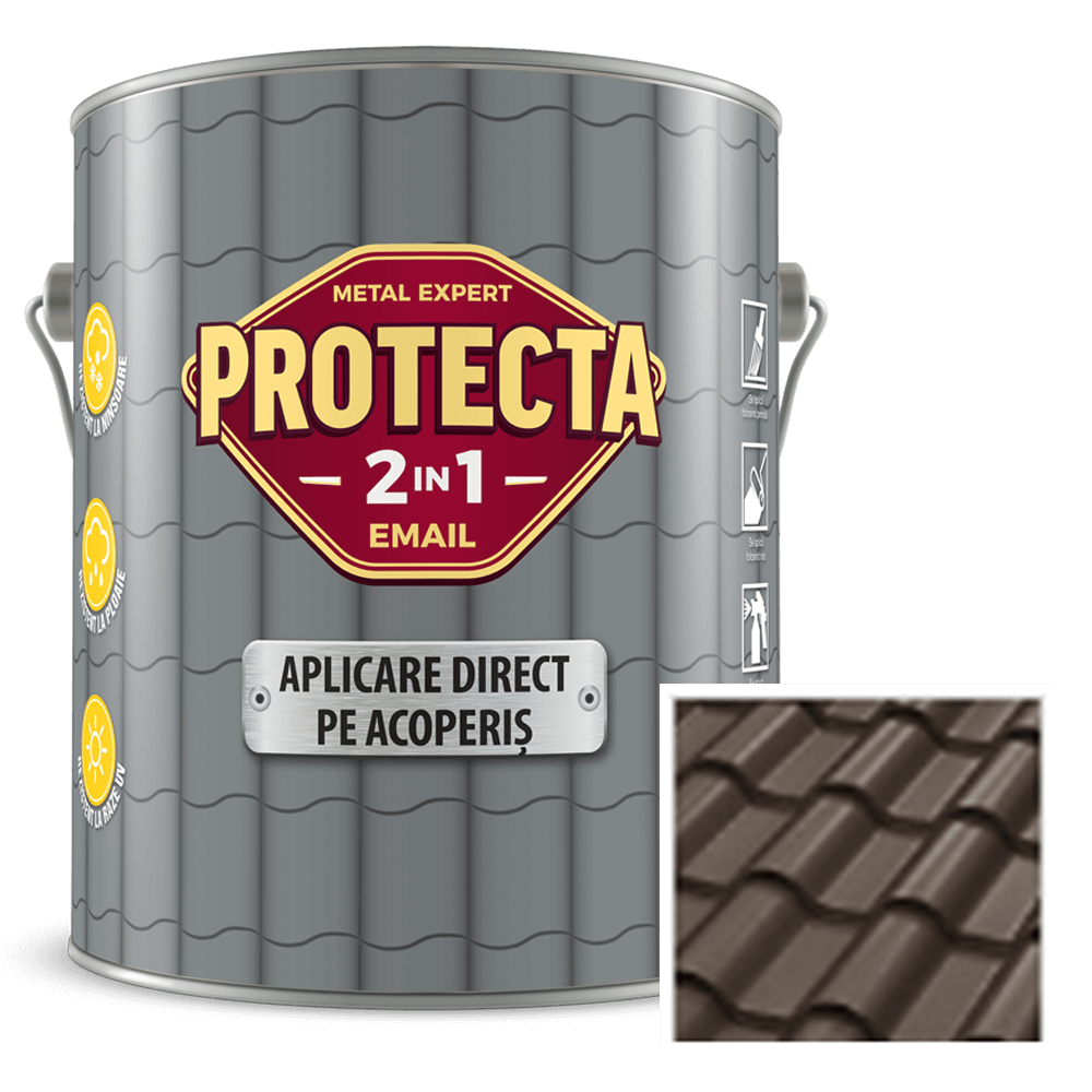 Oferte la  Email pentru acoperis Protecta 2 in 1,maro ciocolata, interior/exterior, 4 l