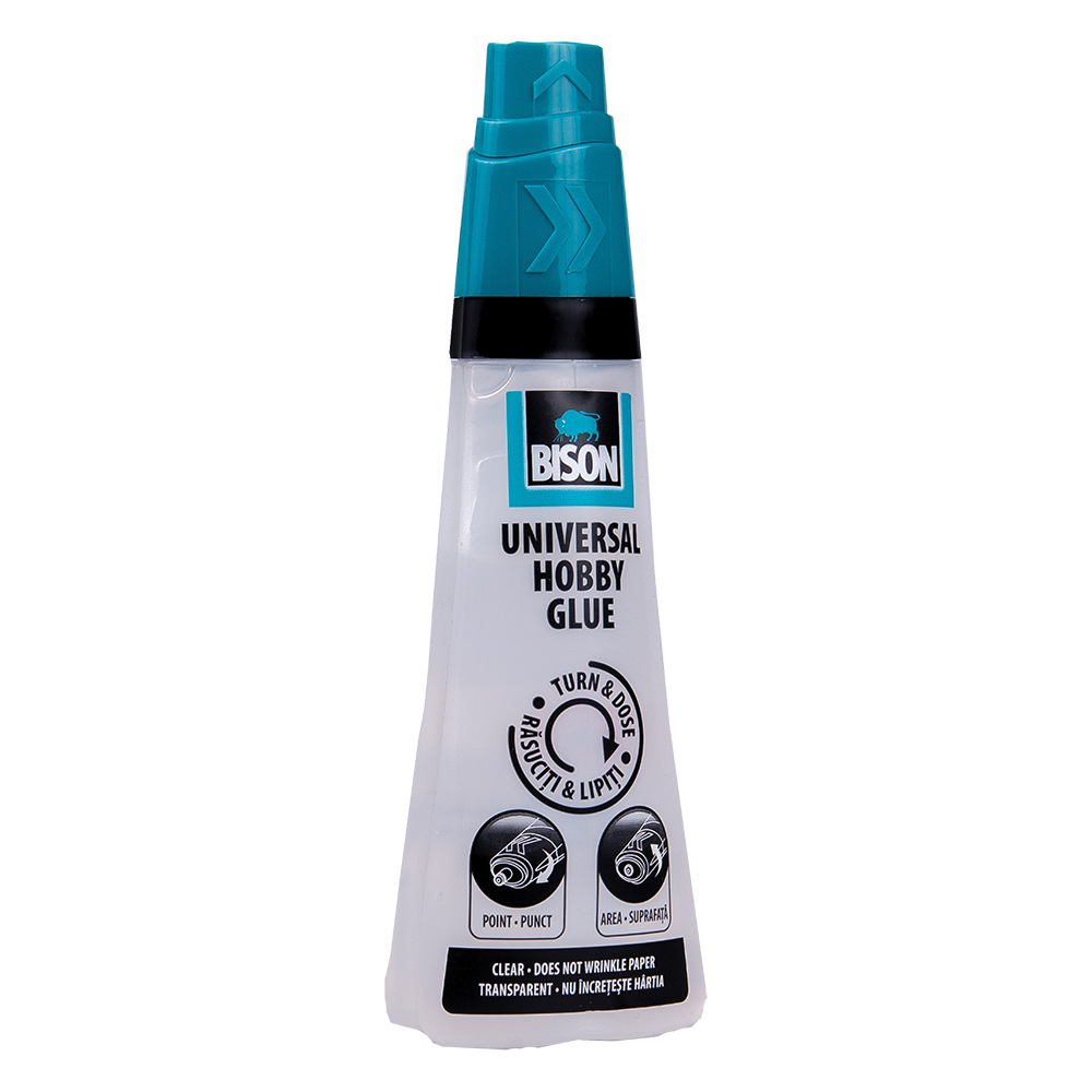 Oferte la Adeziv universal cu solvent, pentru uz casnic, Bison, Universal Hobby, 90 ml