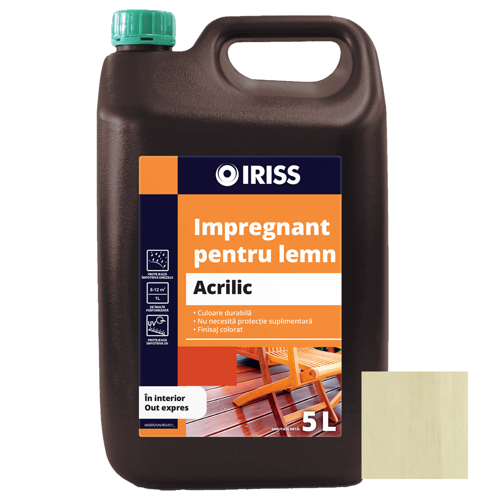 Oferte la Impregnant pentru lemn, Iriss, interior/exterior, stejar, 5 l