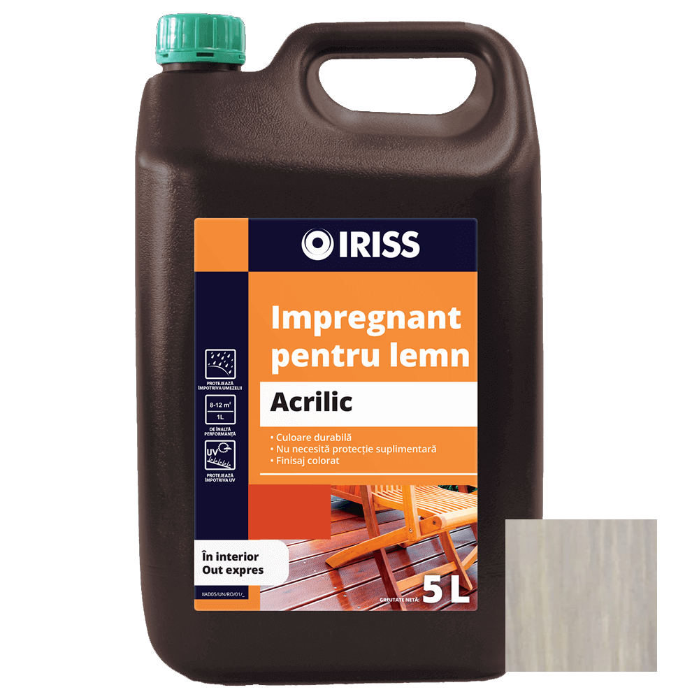 Oferte la Impregnant pentru lemn, Iriss, interior/exterior, nuc, 5 l