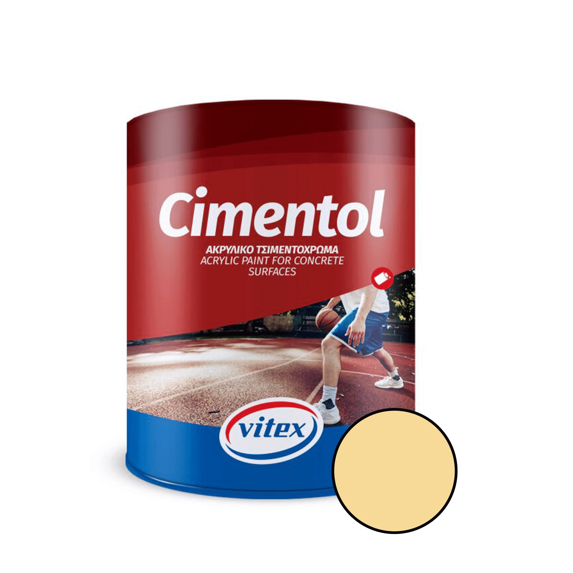 Oferte la Vopsea acrilica pentru zidarie si beton Vitex Cimentol, interior/exterior, galben pai, 0.75 l 