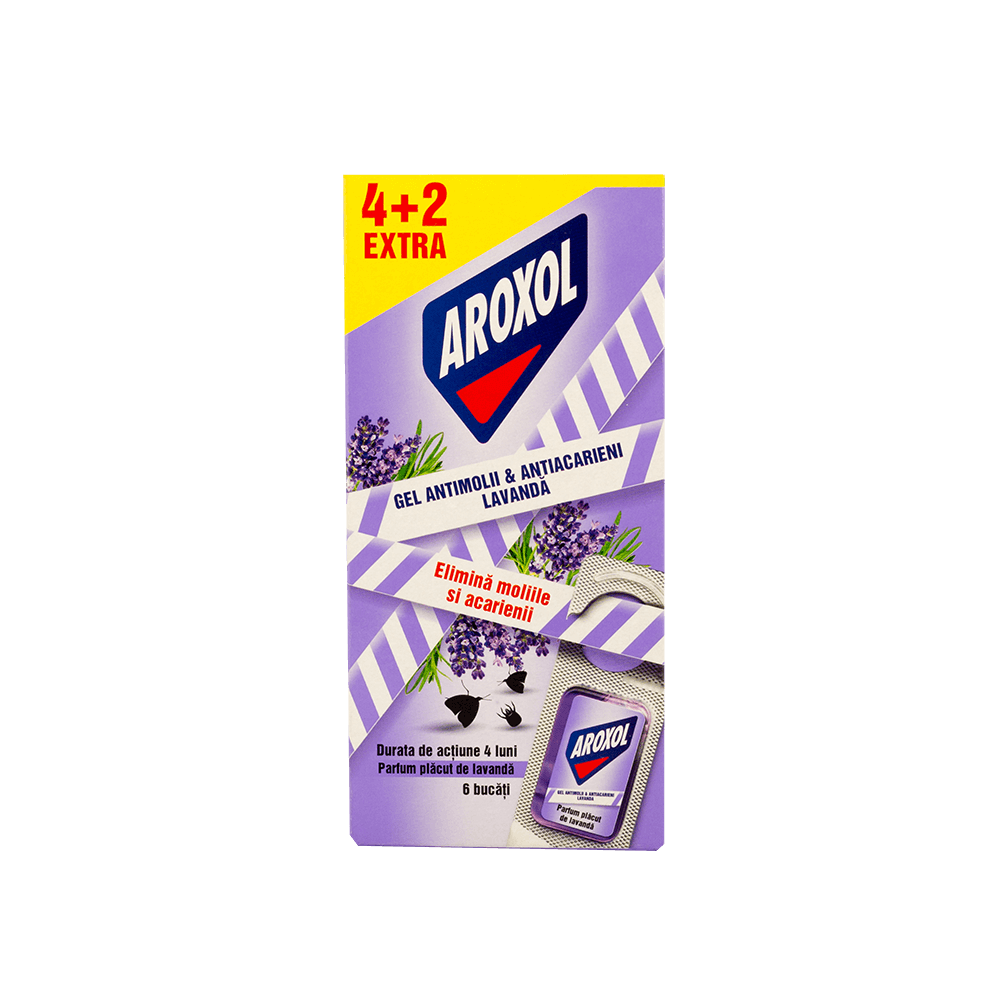 Oferte la Tablete gel antimolii, Aroxol, miros de lavanda, 6 buc