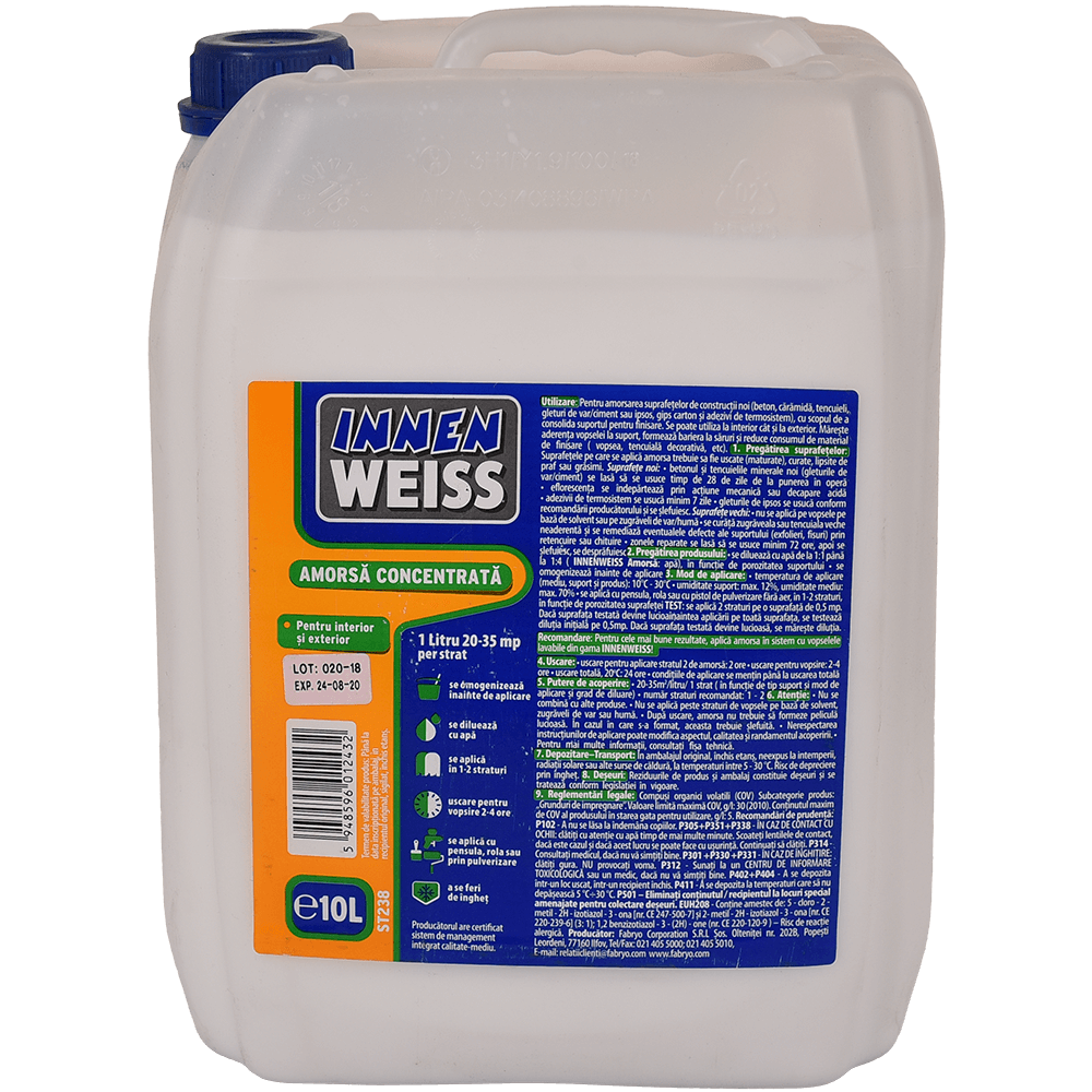 Oferte la Amorsa concentrata pentru perete Innenweiss, interior/exterior, 10 L