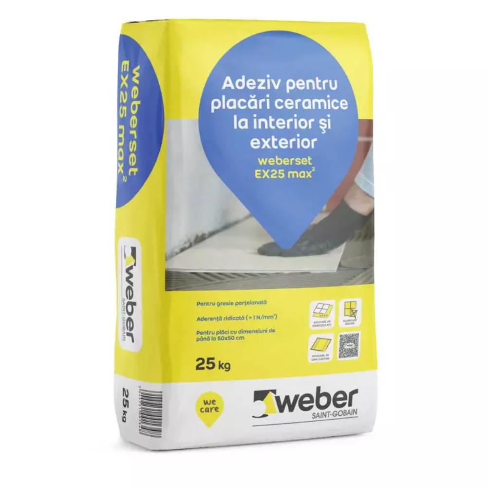 Oferte la Adeziv pentru interior/exterior Weber EX25 Max2, gri, 25 kg