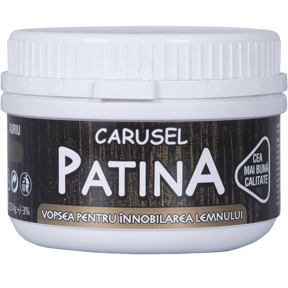 Oferte la Vopsea lemn Patina Carusel,auriu,interior/exterior, 0.25 kg