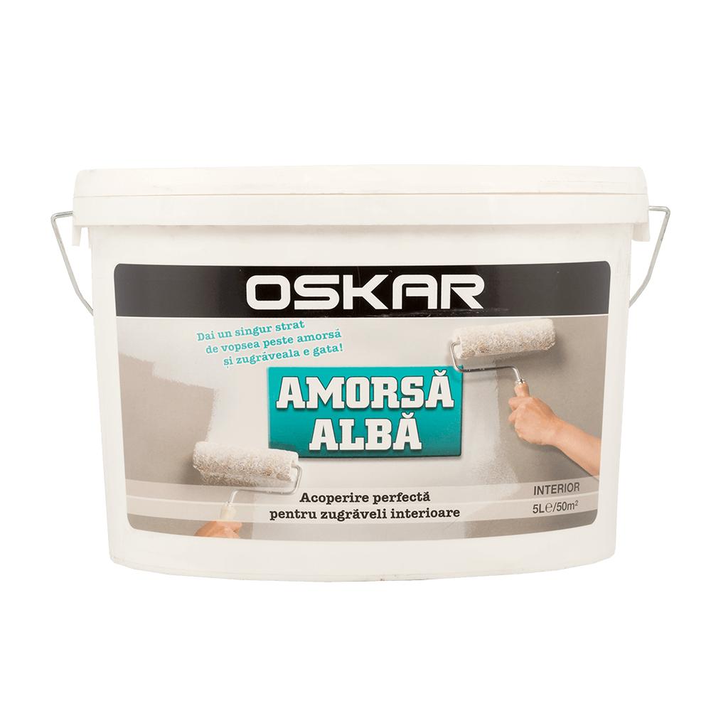 Oferte la Amorsa perete Oskar, interior, alba, 5 L