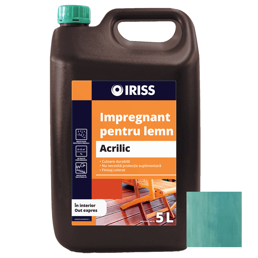 Oferte la Impregnant pentru lemn, Iriss, interior/exterior, verde, 5 l