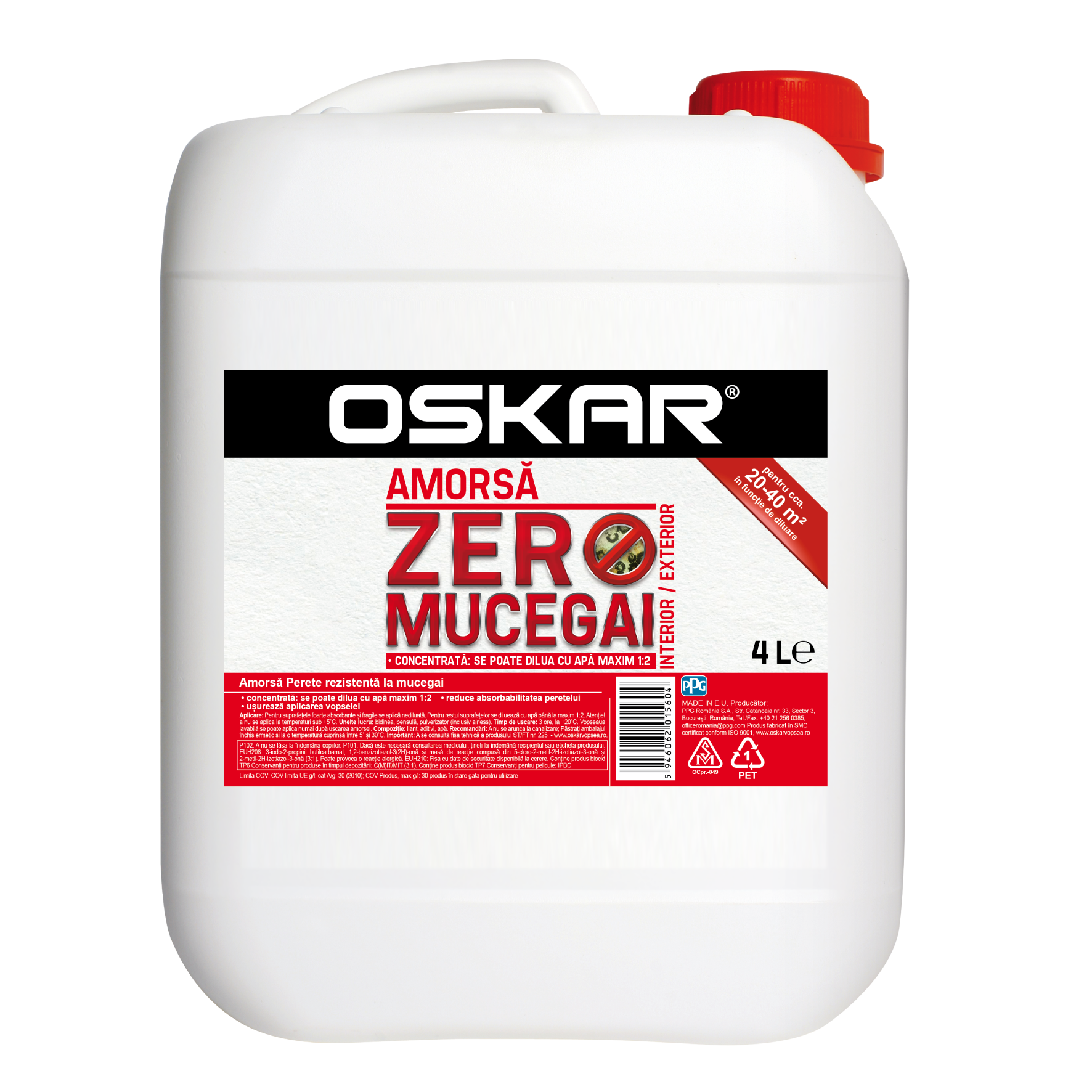 Oferte la Amorsa perete Oskar Zero Mucegai, interior/exterior, 4L