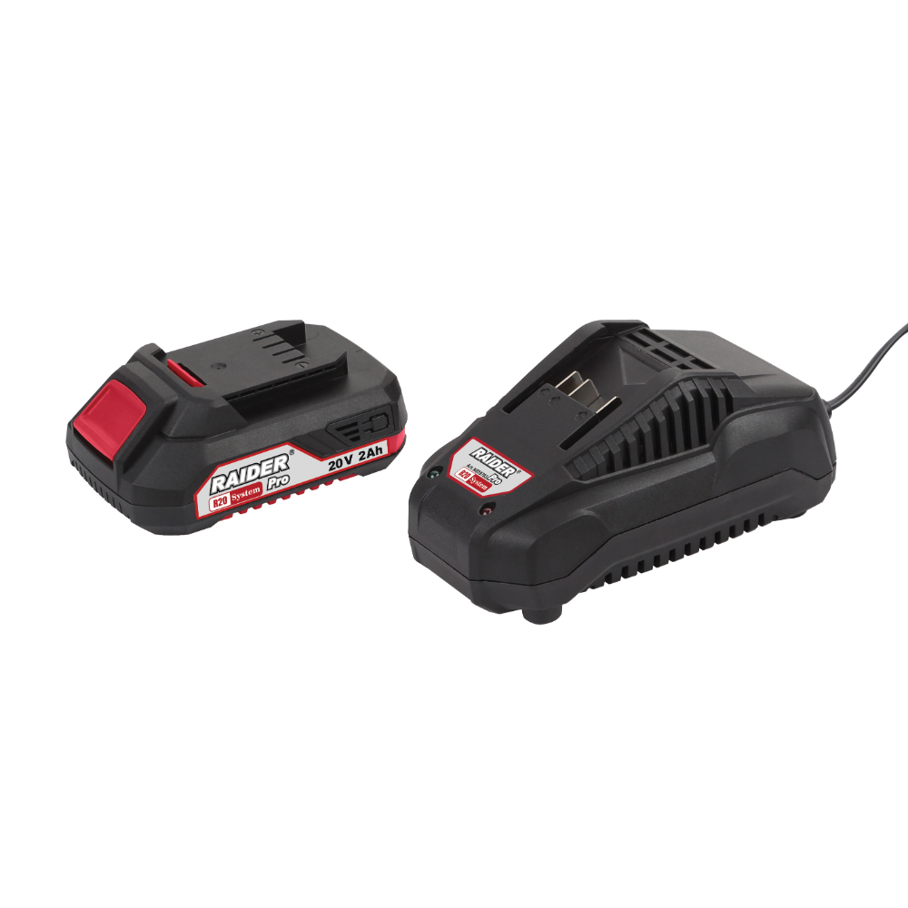 Oferte la Set incarcator + acumulator pentru masina de gaurit Raider 20V, 2.4 Ah