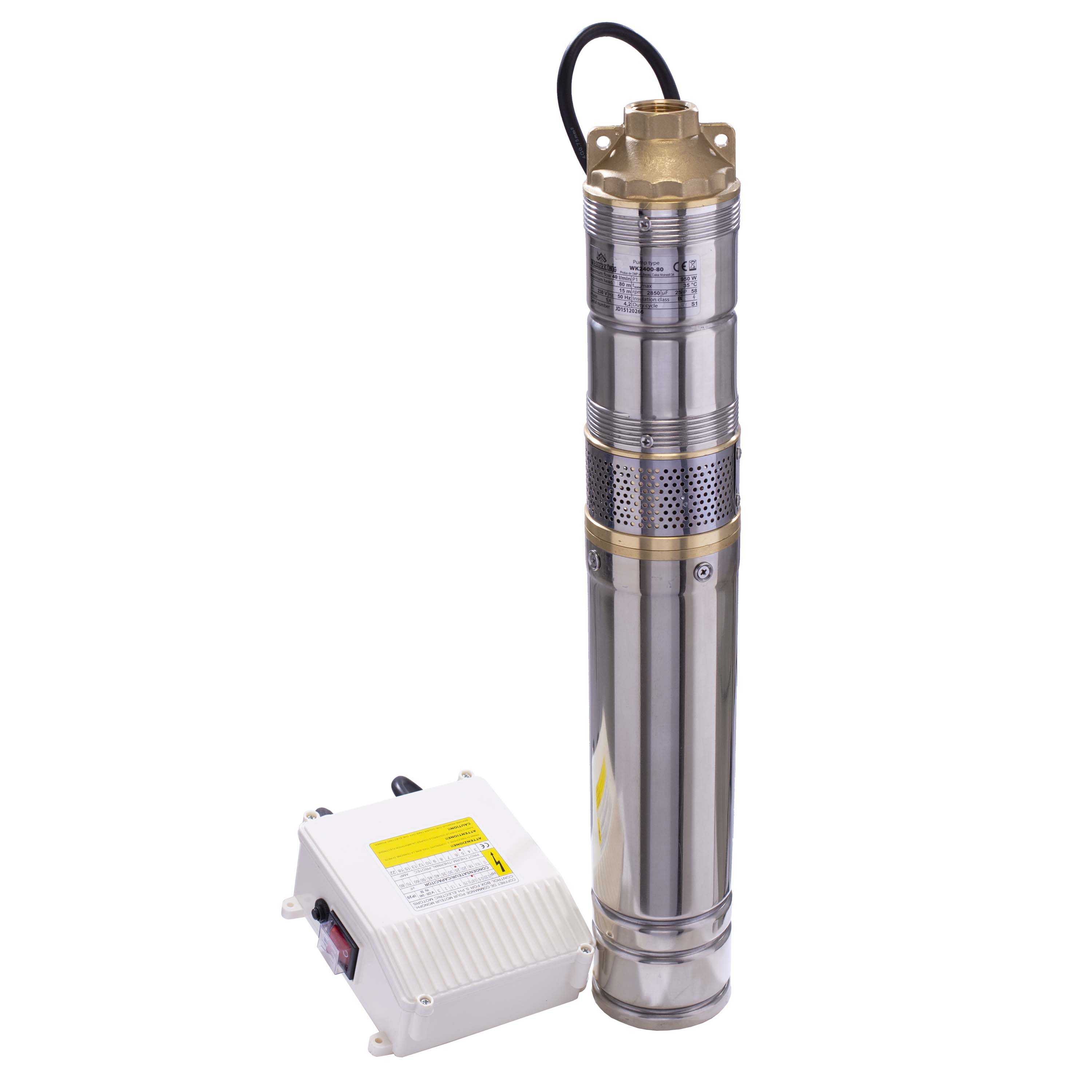 Oferte la Pompa submersibila Wasserkonig WK2400-80, 950 W, 40 l/min, 12.2 kg