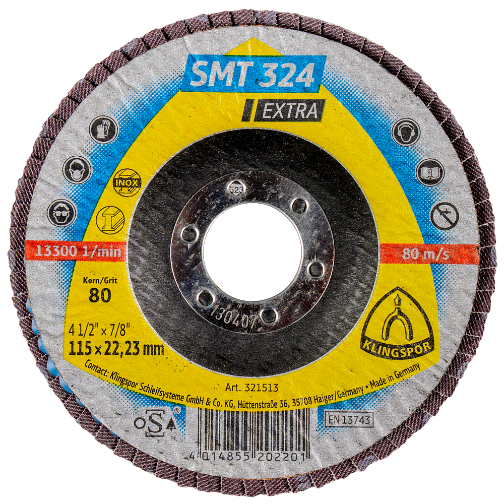 Oferte la Perie abraziva Klingspor, pentru otel, granulatie 80, 115 X 22,23 mm