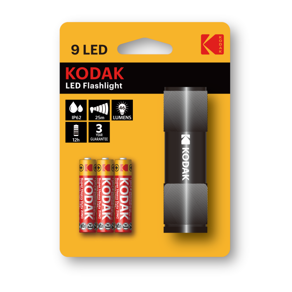 Oferte la Lanterna 9 LED Kodak, 46 lm, IP62, culoare negru