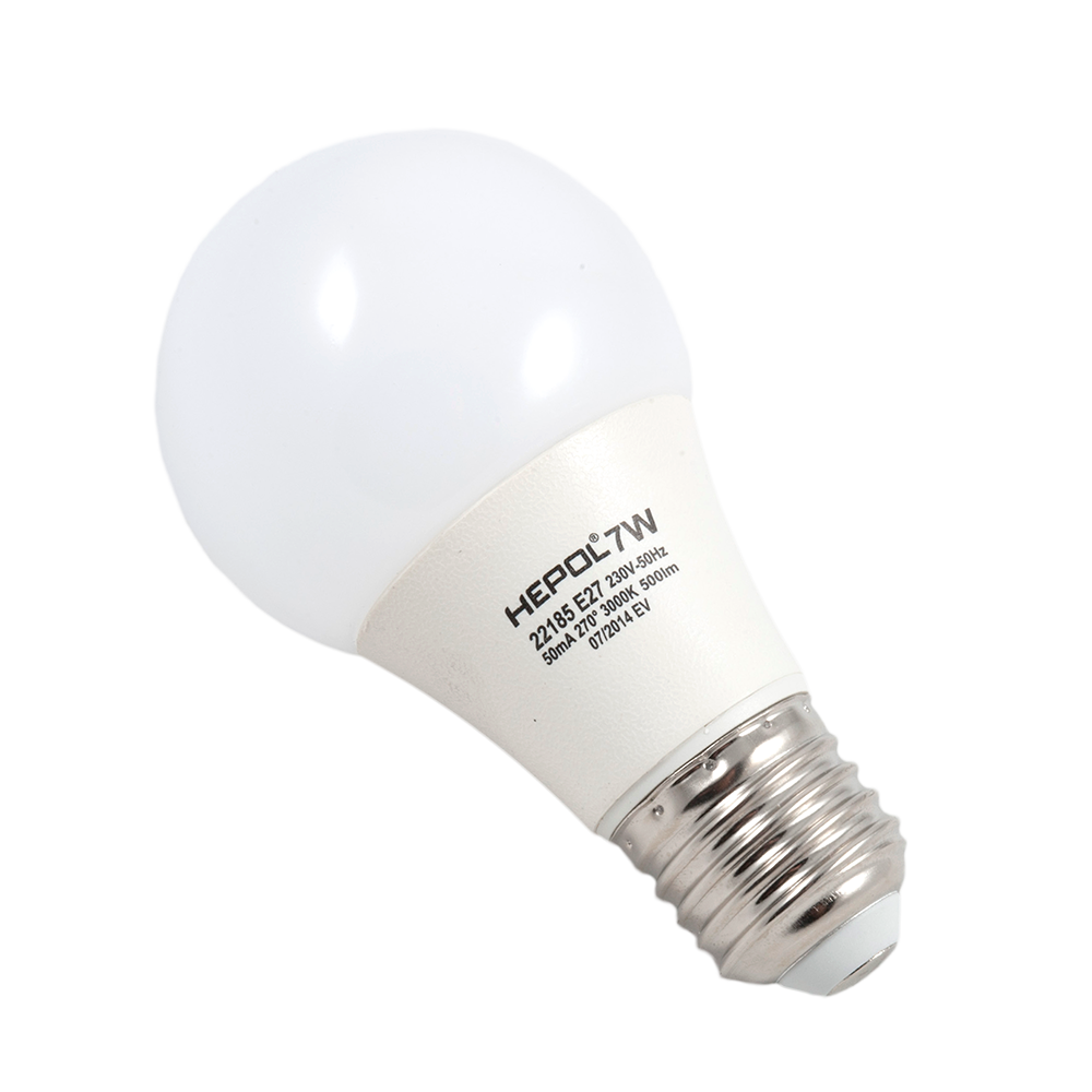Oferte la Bec Led E27 - 7 W 3000 K Hepol