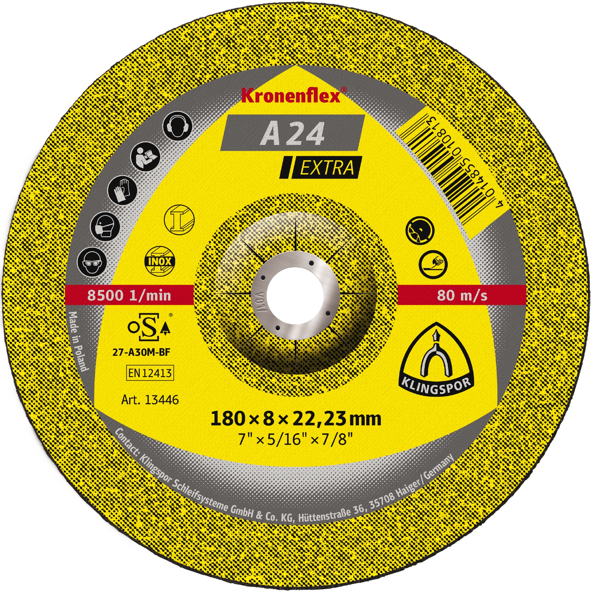 Oferte la Disc polizare pentru metal, Klingspor 188466, 125 x 22,23 x 6 mm