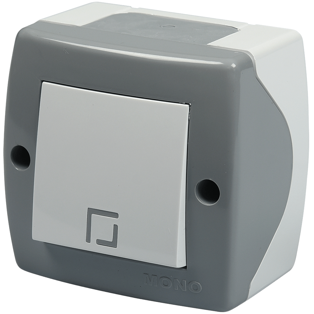 Oferte la Intrerupator simplu Octans Mono Electric, alb-gri, IP44