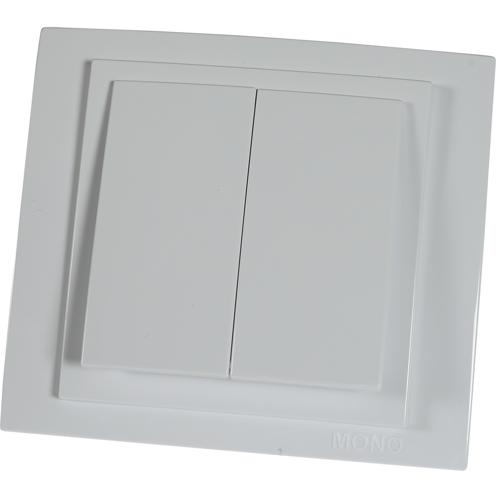 Oferte la Intrerupator electric dublu Larissa Mono Electric, IP20, montaj incastrat, alb