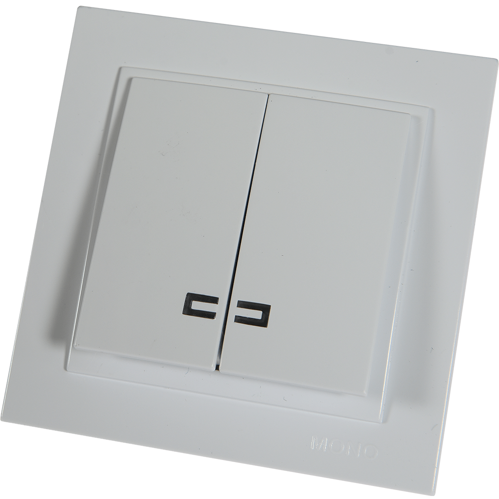 Oferte la Intrerupator dublu Mono Electric Despina, LED, ST, alb