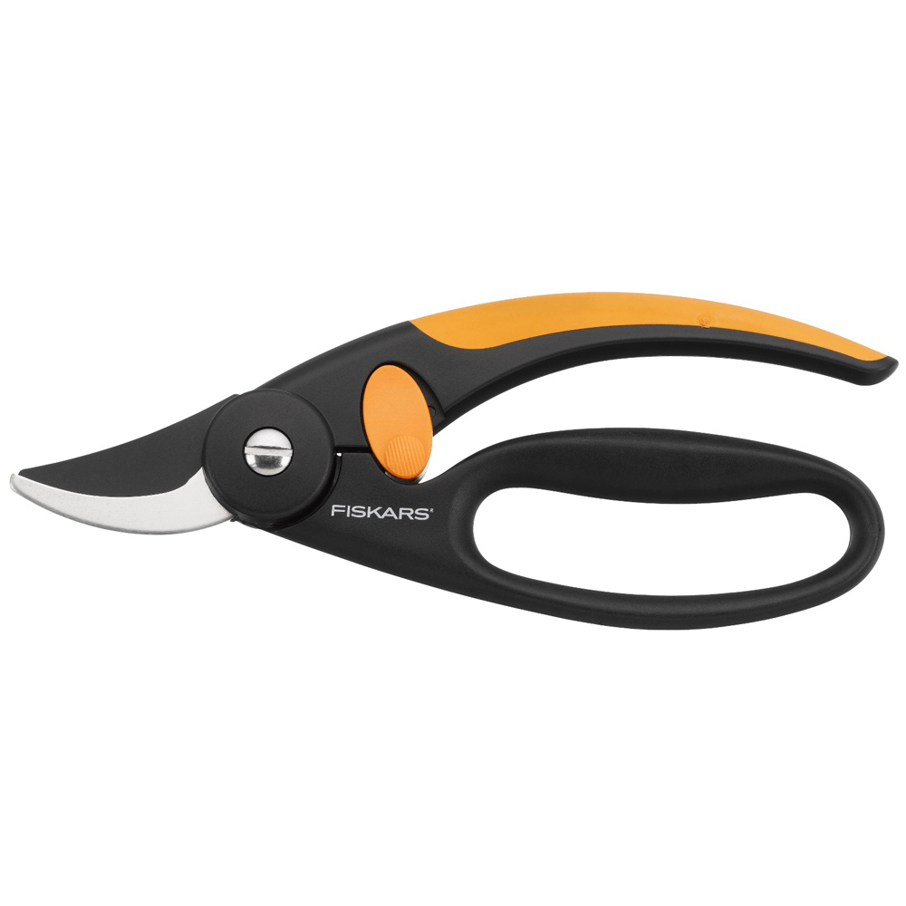 Oferte la Foarfeca de gradinarit cu garda de protectie Fiskars P44, maner ergonomic, 201 mm, negru oranj
