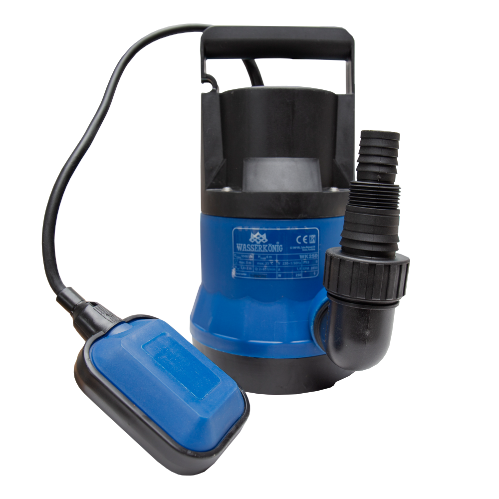 Oferte la Pompa submersibila ape curate Wasserkonig, 250W, 92 l/min, H refulare 6 m, particule 5 mm