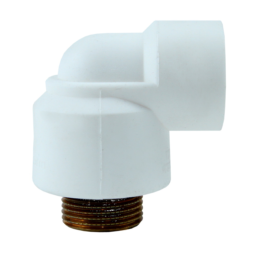 Oferte la Cot PPR 90° Supratherm, filet exterior, 25 mm x 3/4, alb