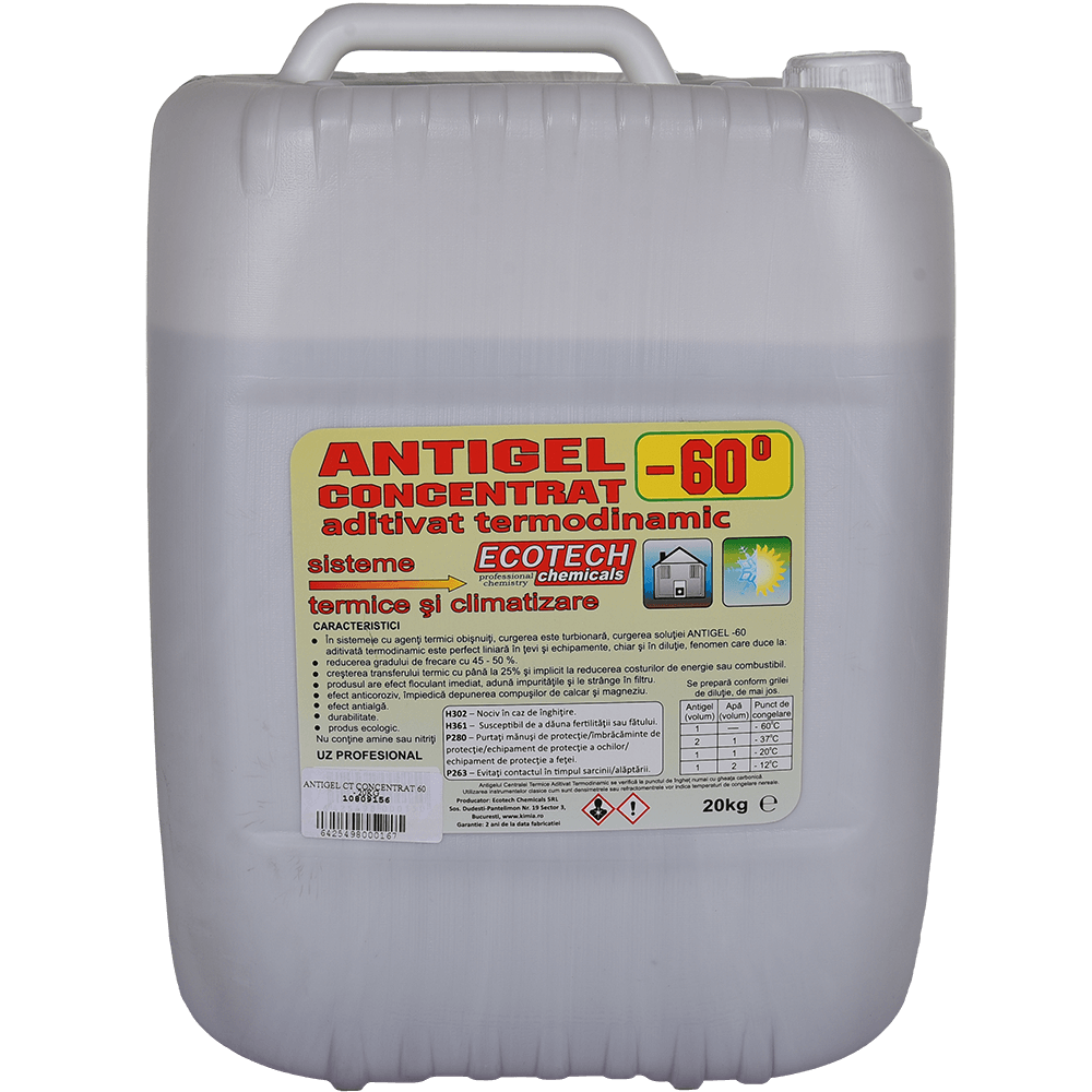 Oferte la Antigel concentrat pentru centrale termice Ecotech Chemicals, 20 kg, -60°C, rosu