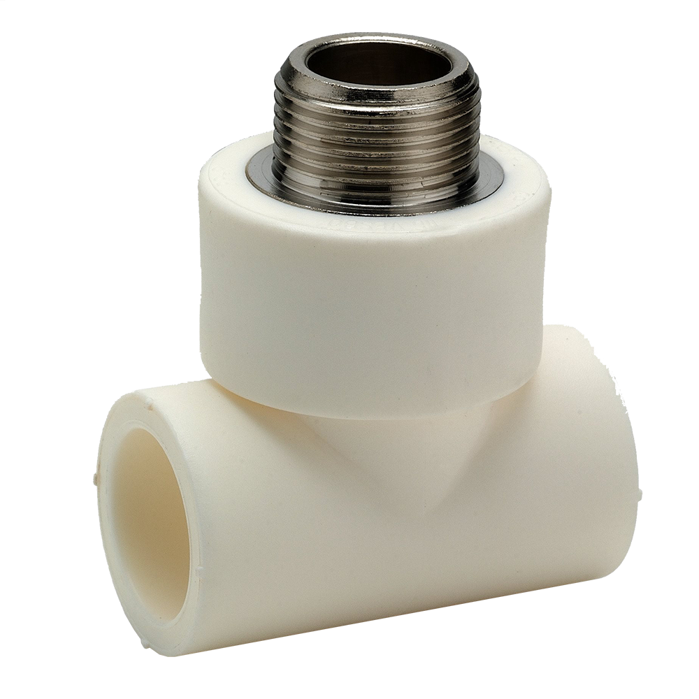 Oferte la Teu PPR 25 mm Vesbo, 1/2, filet exterior, alb