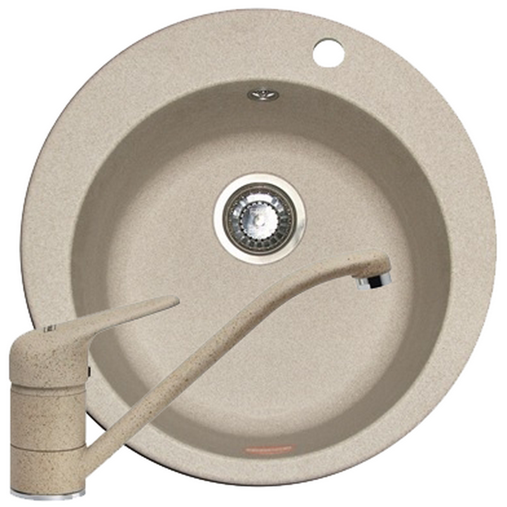 Oferte la Set chiuveta rotunda + baterie Franke Novara Plus Avena, compozit, mat, 50 cm