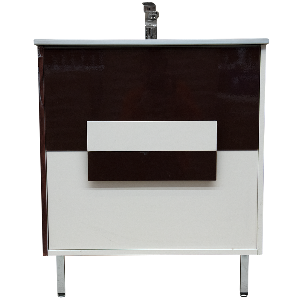 Oferte la Baza cu lavoar Sanitop Iffet, MDF-PAL, maro-alb, 70 x 43,5 x 81 cm