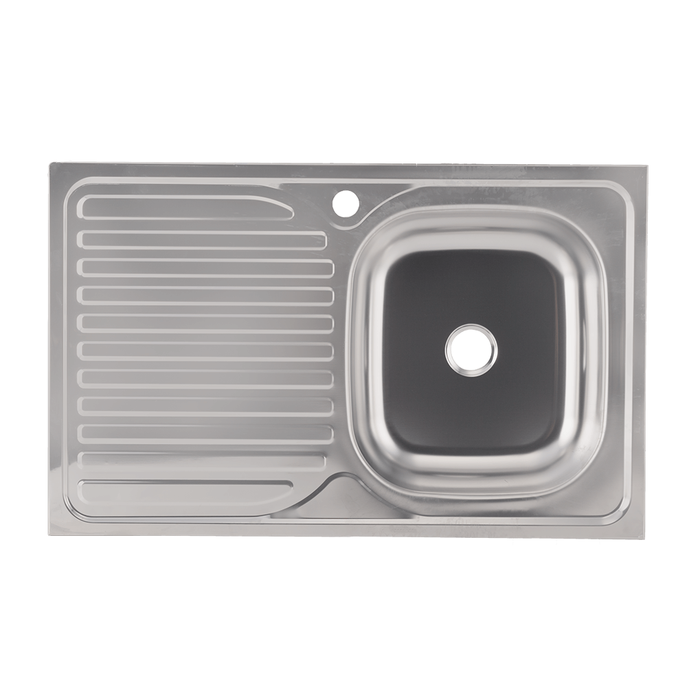 Oferte la Chiuveta bucatarie Sanitec C 404, inox, 1 cuva dreapta, 800 x 500 mm