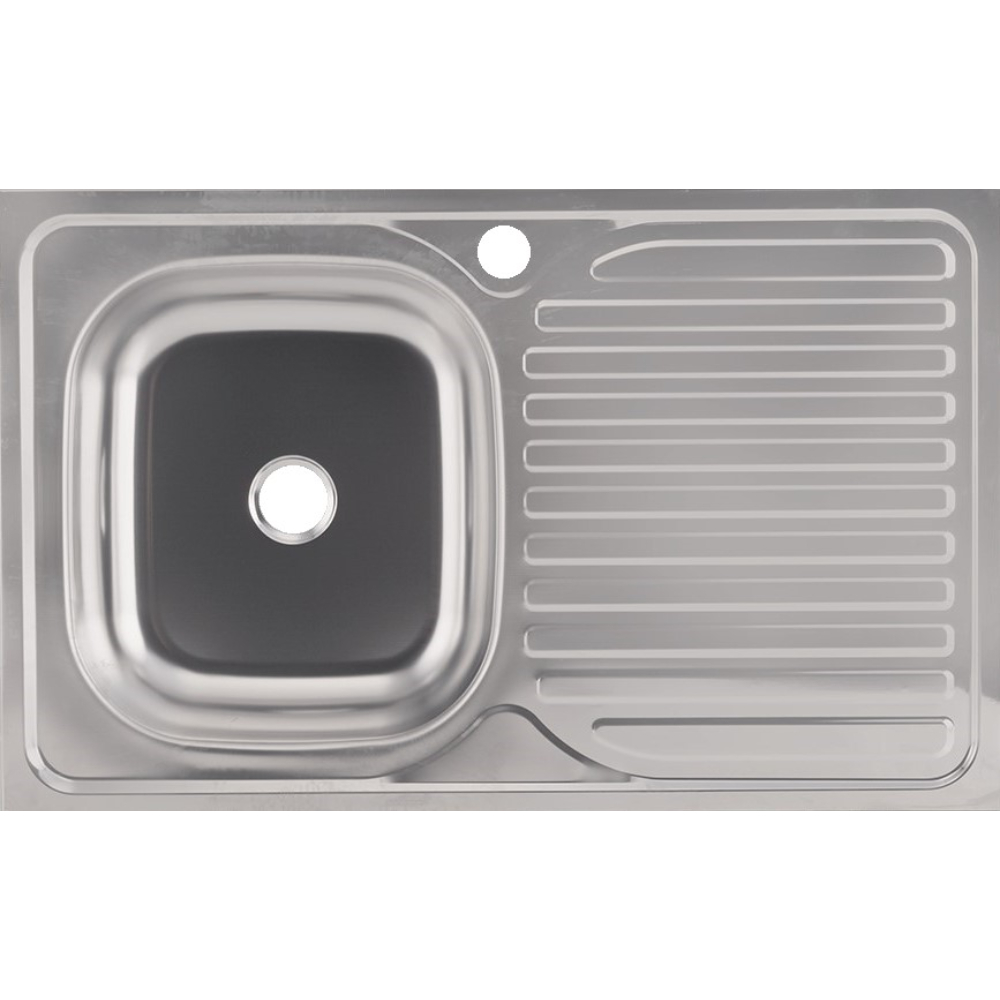Oferte la Chiuveta bucatarie Sanitec C-404, inox, 1 cuva stanga, 800 x 500 mm 