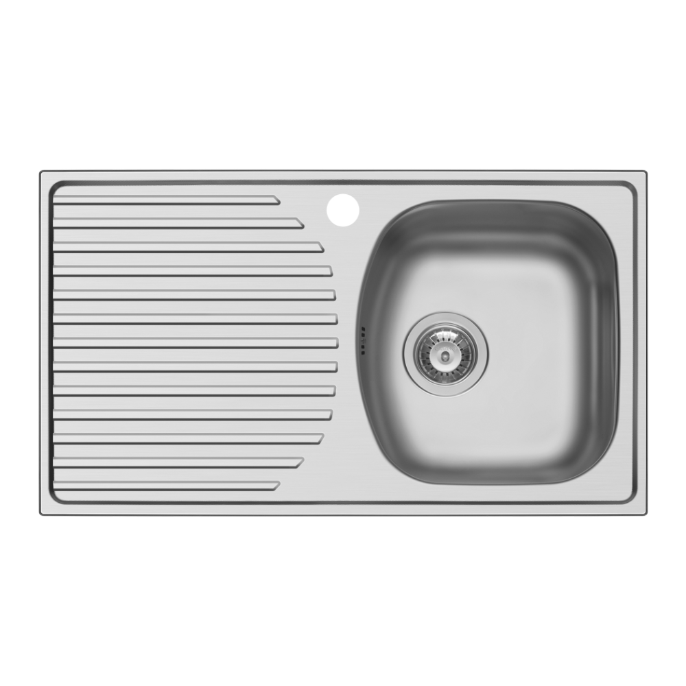 Oferte la Chiuveta bucatarie Pyramis Inset, inox, satinat, cuva dreapta, adancime 14 cm, 78 x 44 cm