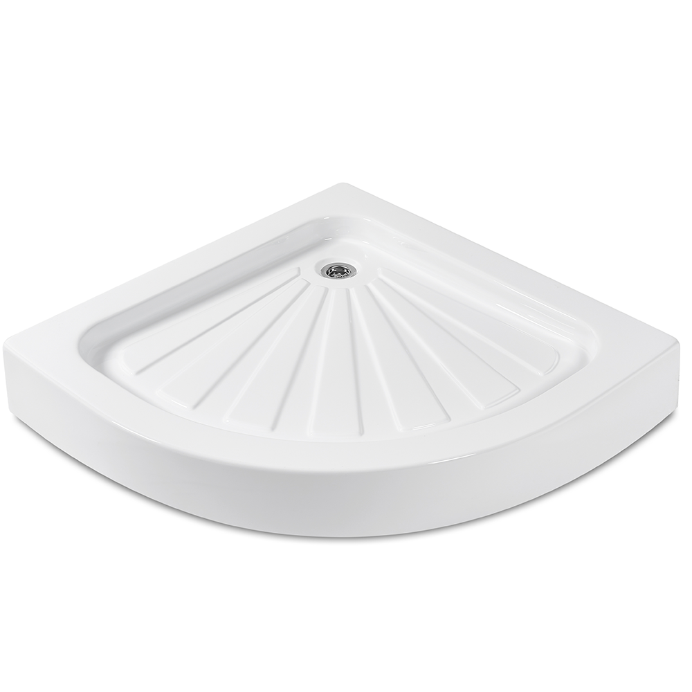 Oferte la  Cadita de dus Fibrocom Marte, semirotunda, acril, 70 x 70 x 14 cm
