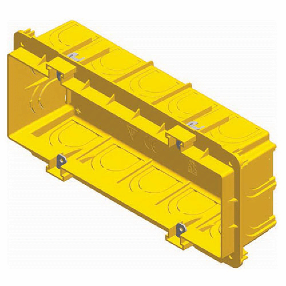 Oferte la  Doza aparat TEM, 7 module, pe tencuiala, incastrata, modulara, galben, 188 x 84 x 49 mm