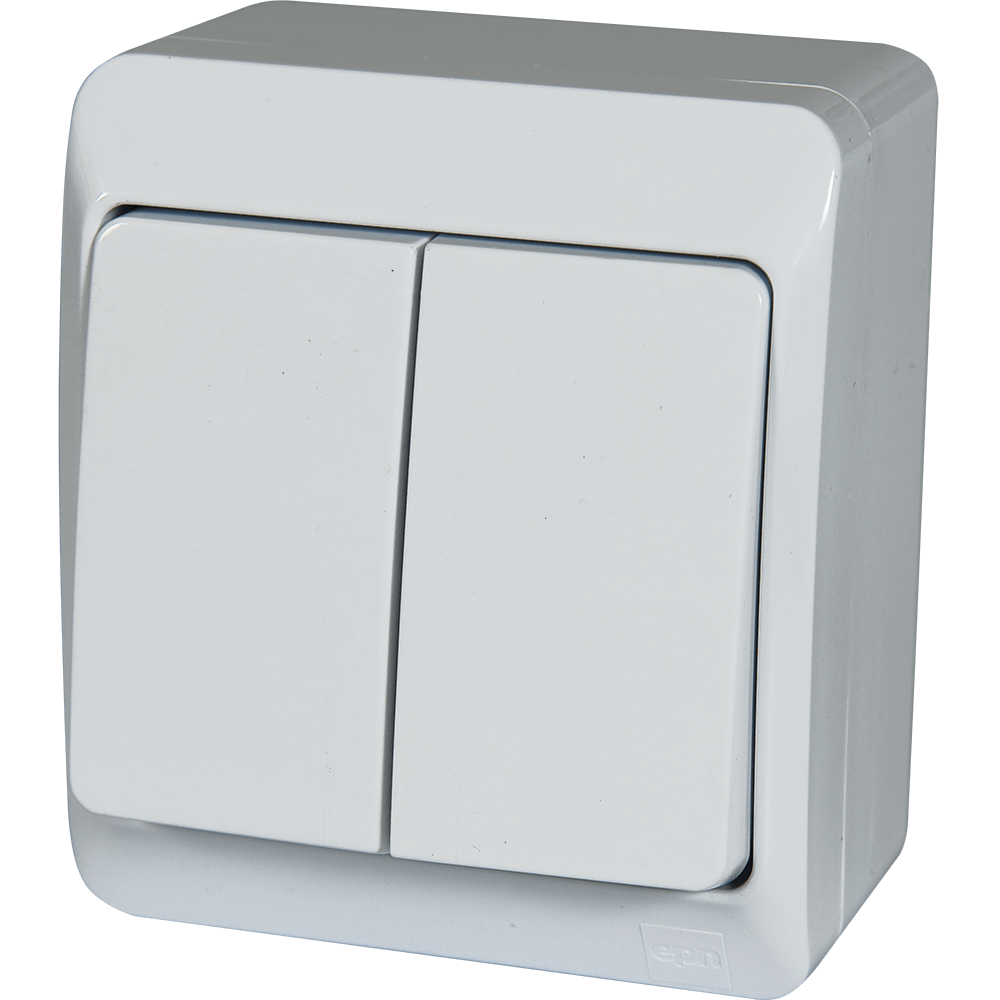 Oferte la Intrerupator electric dublu Hermes, IP44, alb