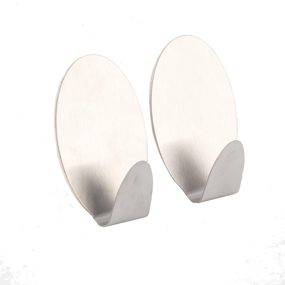 Oferte la Set 2 agatatori adezive, ovale, inox, cromat, 3 x 4,5 cm