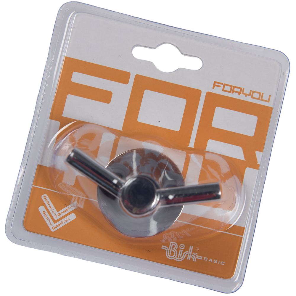 Oferte la Carlig dublu Bisk , zinc + aluminiu, crom, 7 x 4,5 x 5 cm
