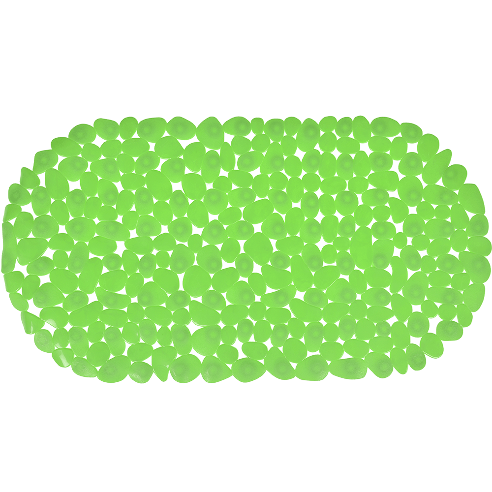 Oferte la Covoras de baie antiderapant MSV Stone, PVC, verde, 68x35 cm