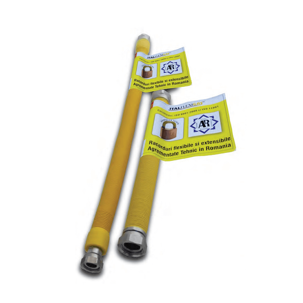 Oferte la Racord de gaz Italflexigas, MF, inox, galben, flexibil, extensibil, 1/2 inch, 75 – 150 cm