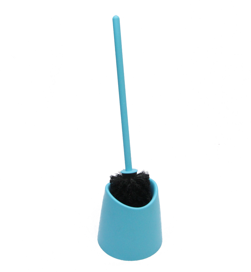 Oferte la Suport si Perie WC Romtatay Aquamarin, plastic, bleu, 39 x 12 cm