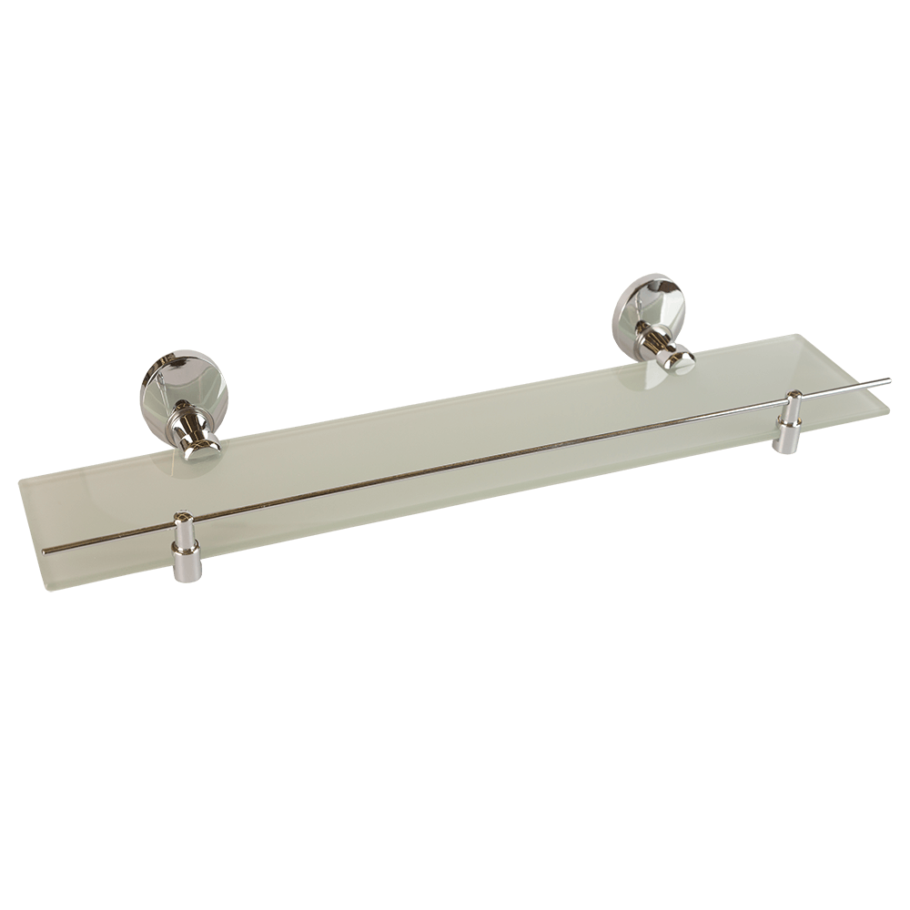 Oferte la Etajera Bisk Emotion, zinc/aluminiu, sticla, crom, 1 raft, 50 x 14.5 x 6 cm