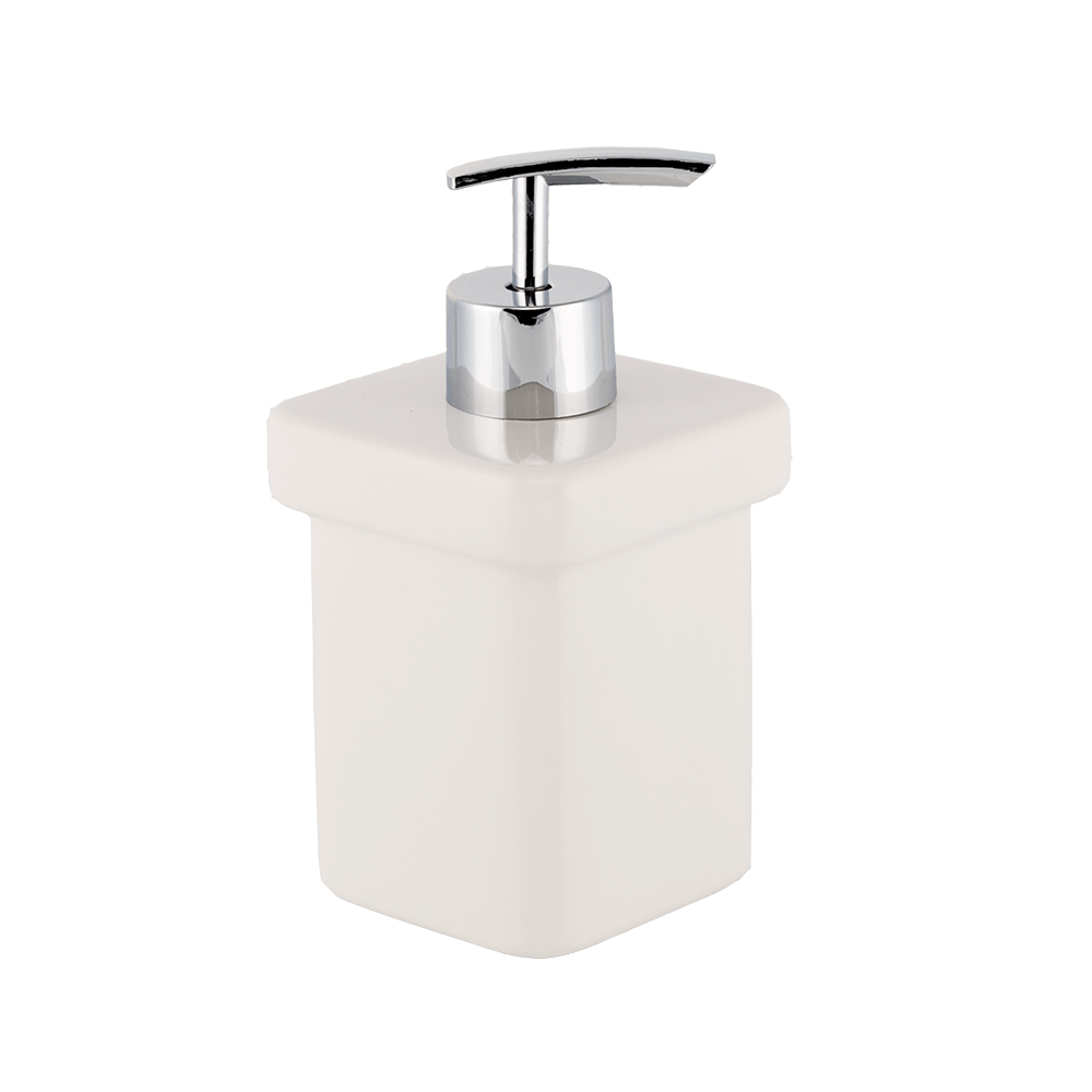 Oferte la Dozator sapun lichid Romtatay Flat, ceramica, alb, 10 cm