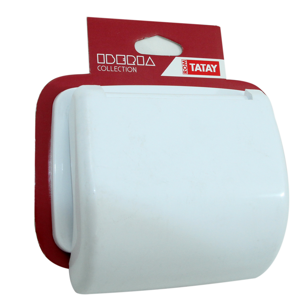 Oferte la Suport hartie igienica Romtatay Iberia, plastic, sistem prindere pe perete, 18 x 5 x 18 cm