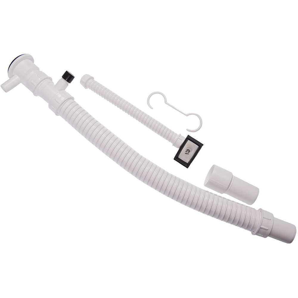 Oferte la Sifon flexibil cu ventil, preaplin si racord masina spalat Instal Impex, polipropilena, 6/4, Ø 50 mm