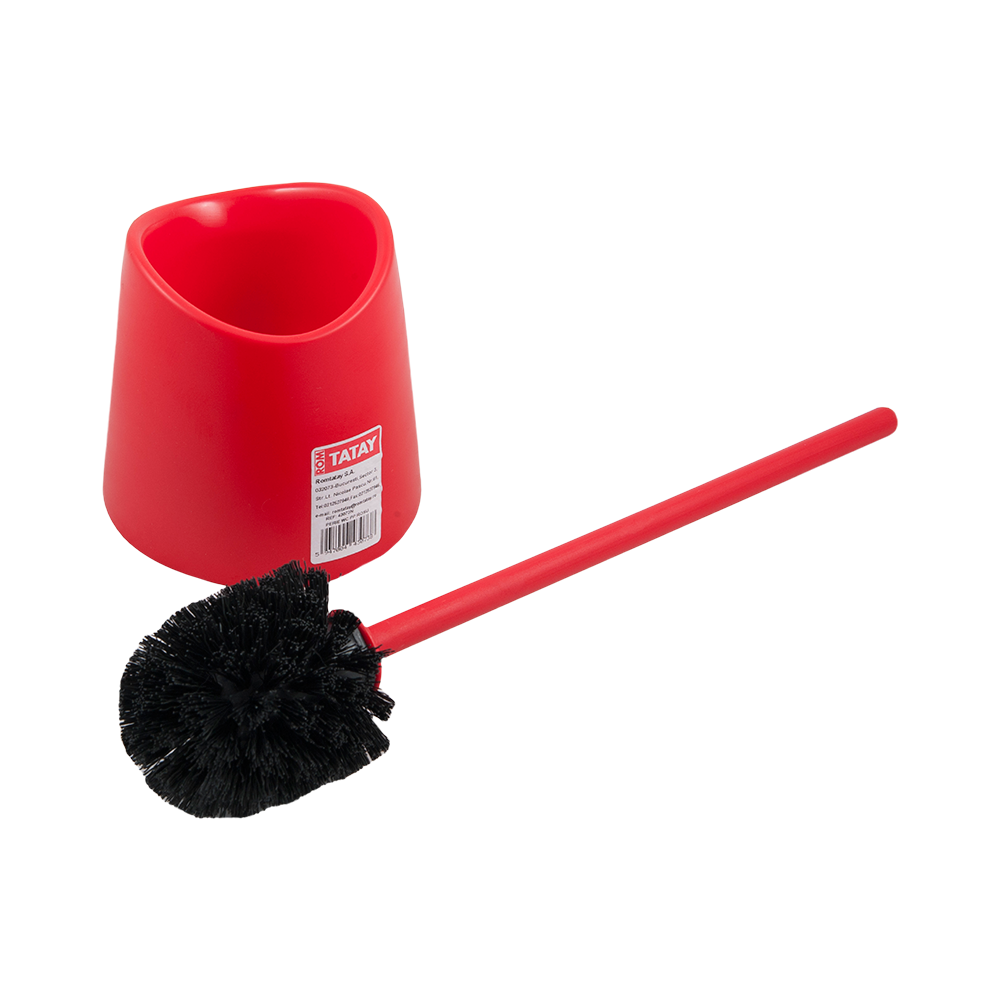 Oferte la Suport si Perie WC Romataty PP, plastic, rosu, 39 x 12 cm