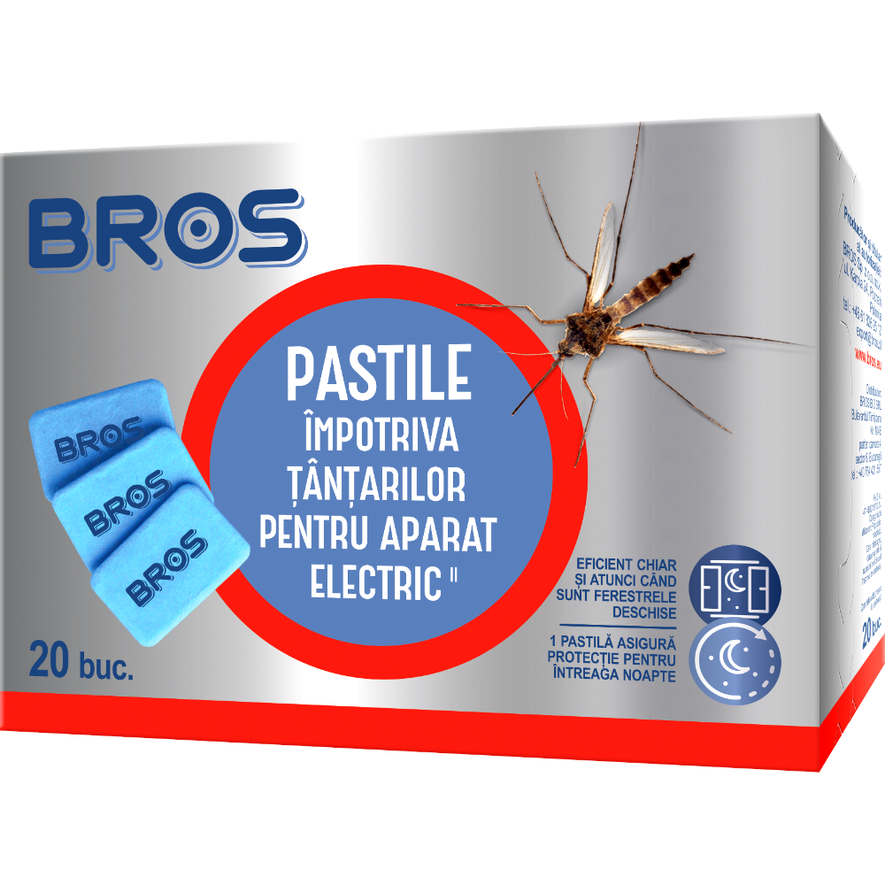 Oferte la Bros Rezerve impotriva tantarilor pentru aparat electric cu vaporizator, 20 pastile